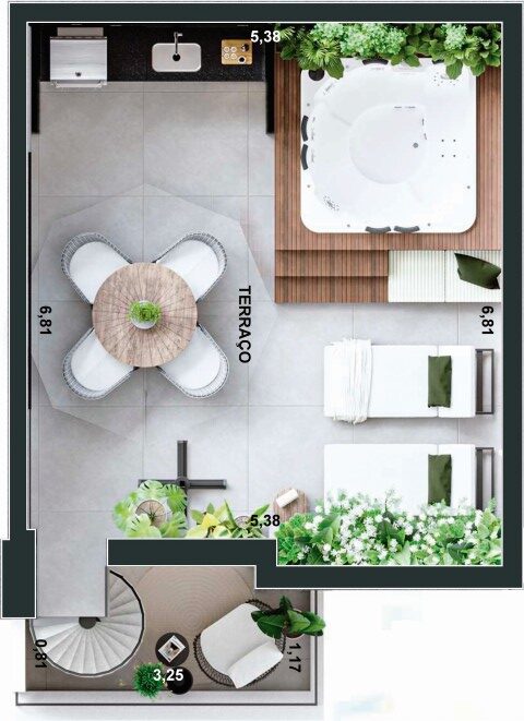 Cobertura Tipo B - 66m²