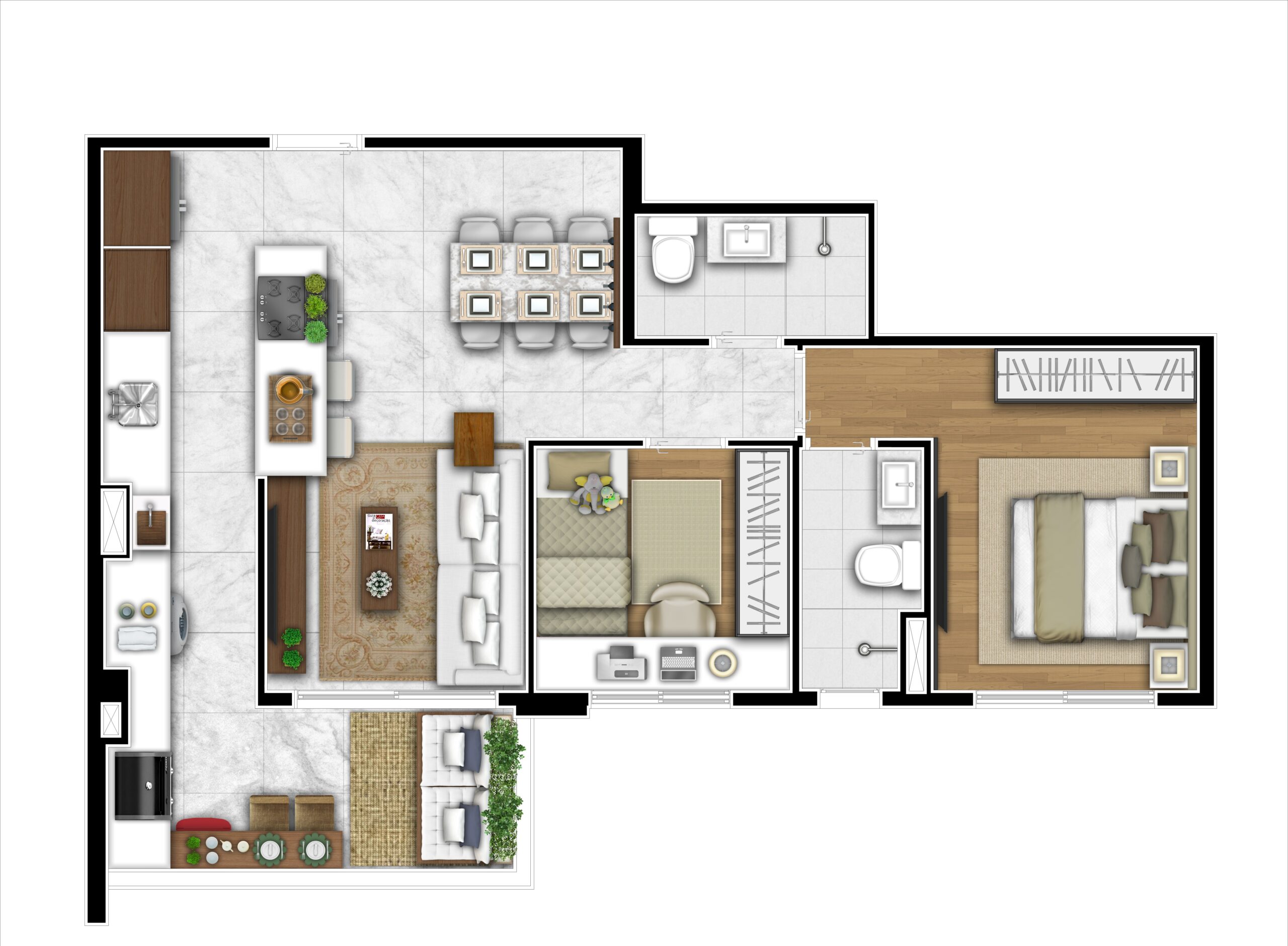 Planta Tipo A - 80 m²